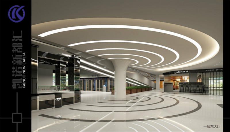 郑州凯诺新都汇商场施工现场和LED灯具LED灯管LED灯带LED面板灯安装效果图