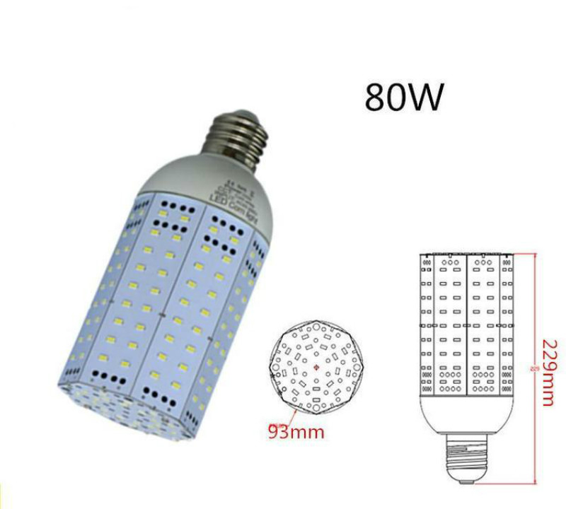 80W鳍片玉米灯鳍片玉米灯80W大功率玉米灯小路灯庭院灯节能改造工程LED玉米灯