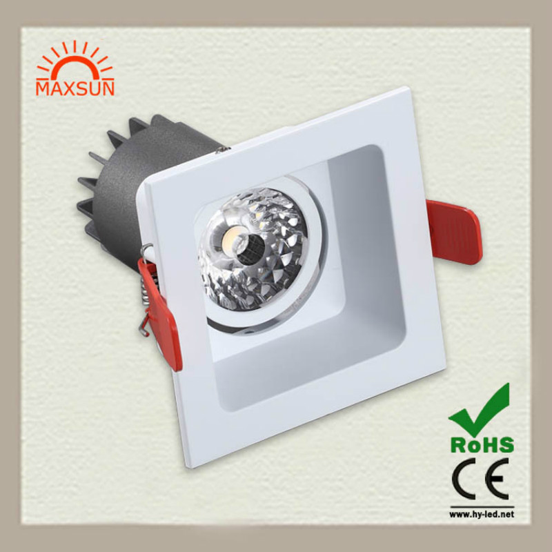 10w调光调角度天花灯 酒店高端天花灯 方形COB调光天花灯 服装店天花射灯