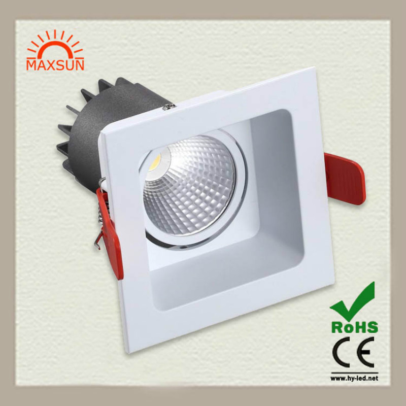 12w调光调角度天花灯 COB方形天花灯 可控硅调光天花灯 服装专卖店天花筒灯