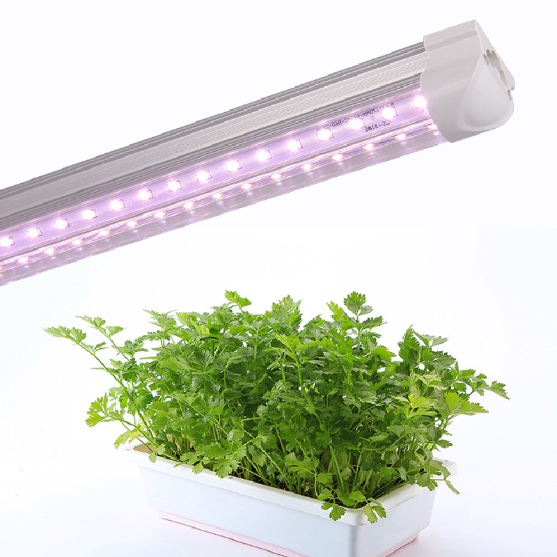植物照明厂家直销0.3米10W LED全光谱灯管 V型双排灯珠植物灯管