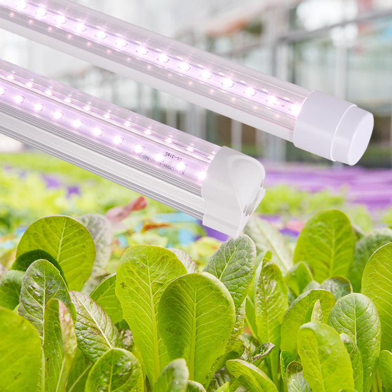 植物照明公司直销0.6米18W LED全光谱植物生长灯管 V型双排灯珠植物灯管
